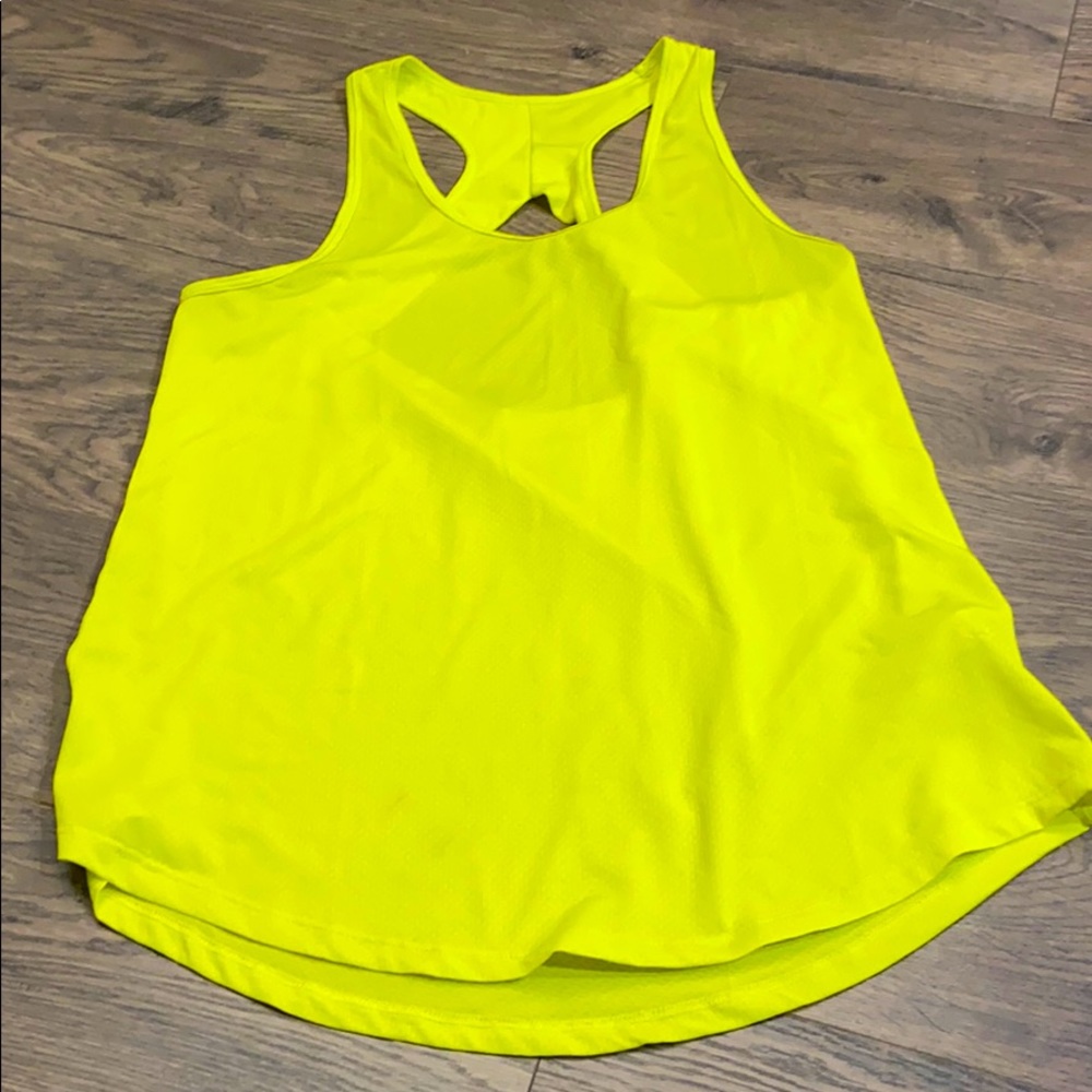 Zyia Neon Lime Vented Open Back Tank